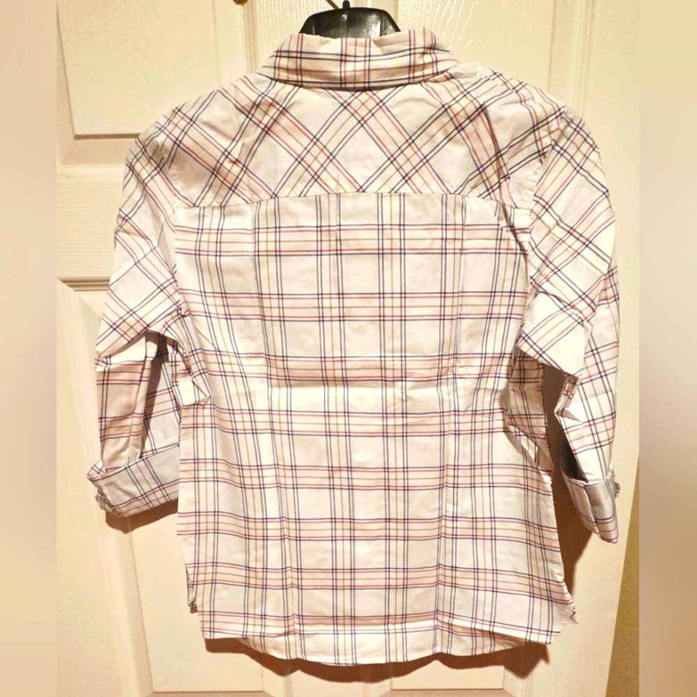 New Nautica Jeans providence plaid cotton roll-tab Shirt - Picture 9 of 9